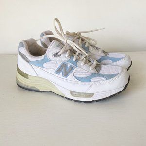 Women's New Balance 992 Made in USA Sneakers White Blue Sz 6 W992BW